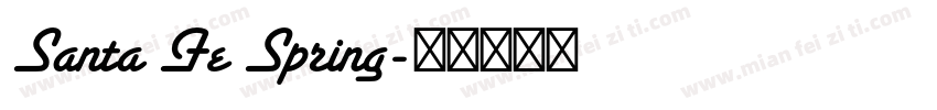 Santa Fe Spring字体转换